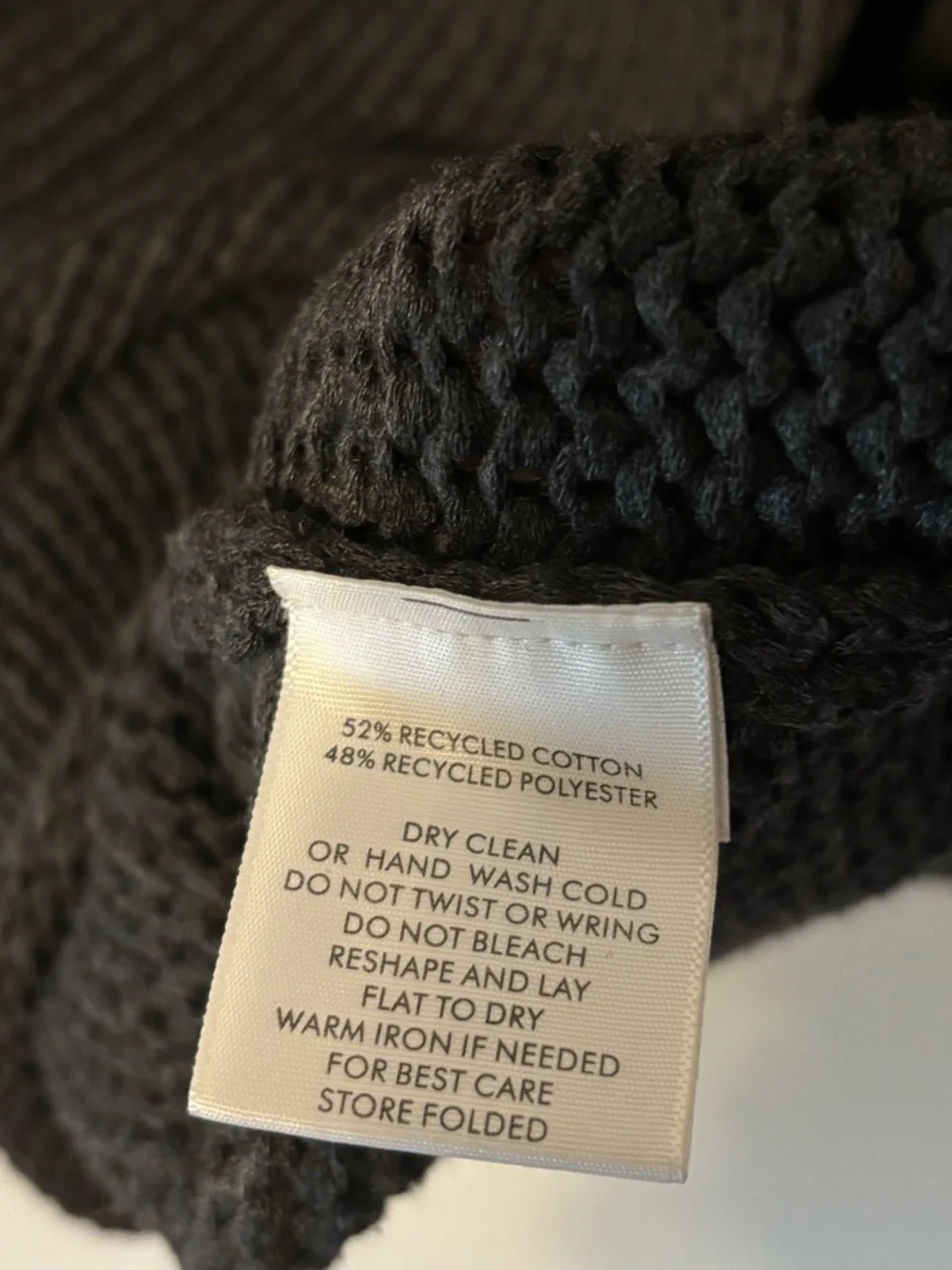 White + Warren Women’s Charcoal Gray Cotton Blend Sweater Size Large - Picture 9 of 9